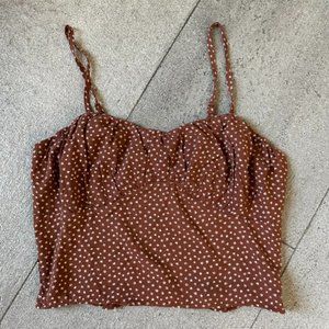 Medium Brown Flower Tank Top